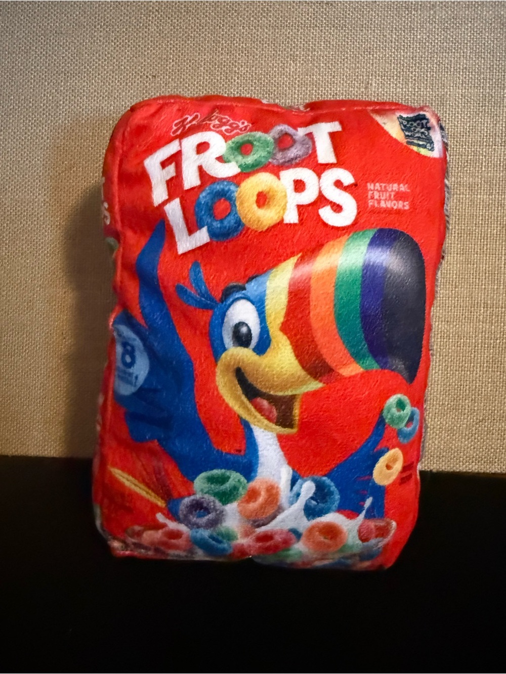 Froot Loops Toucan Plush Pillow - Red Multicolor